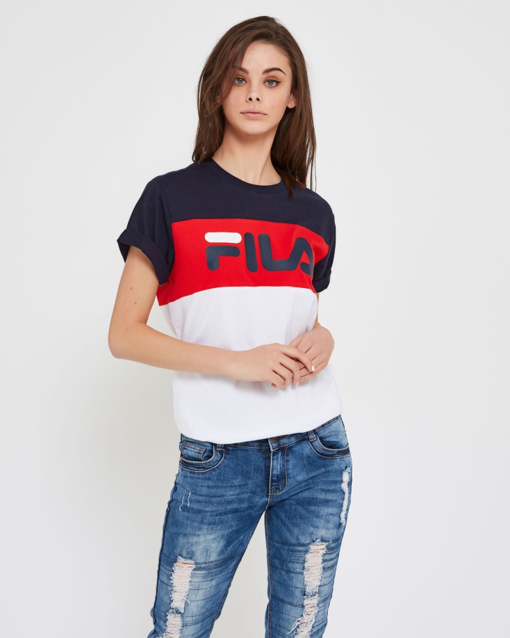 Fila Unisex τζένοα μπλουζάκι λευκό