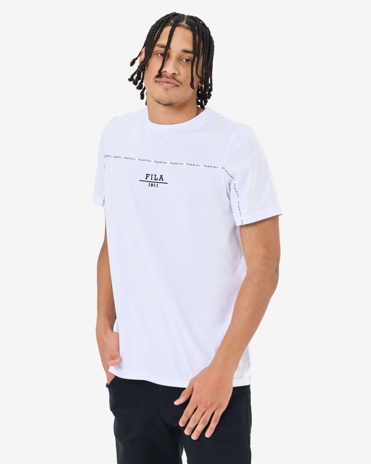 άσπρο Unisex αστικό μπλουζάκι Fila