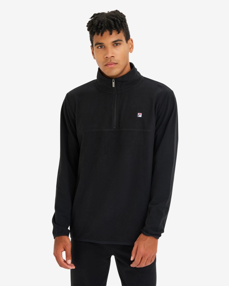 ανδρικό David Qtr Zip Fila μαύρο