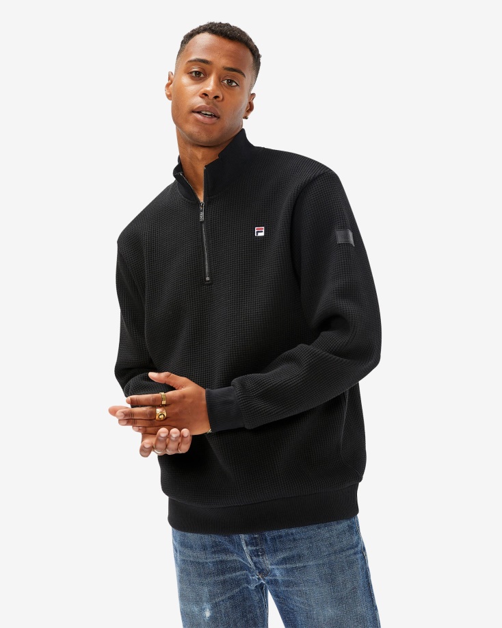 μαύρο ανδρικό σήμα 2.0 Qtr Zip Fila