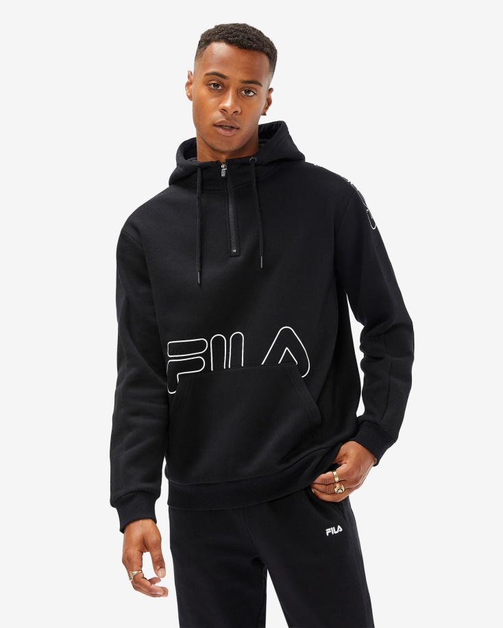 ανδρικό Jay Qtr Zip Fila μαύρο