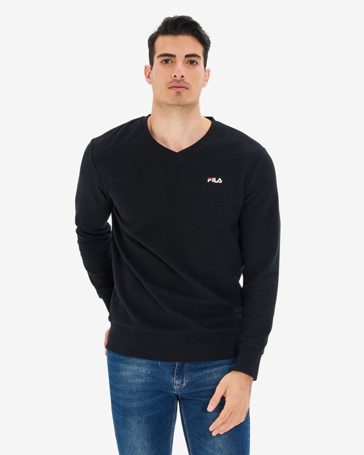ανδρικό Savian V-neck Crew Fila Black