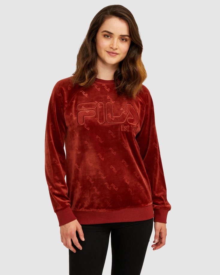 Fila Unisex Dalas Crew τούβλο