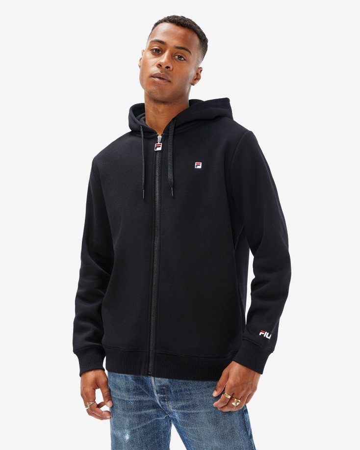 Fila μαύρο Unisex σήμα 2.0 κουκούλα με φερμουάρ