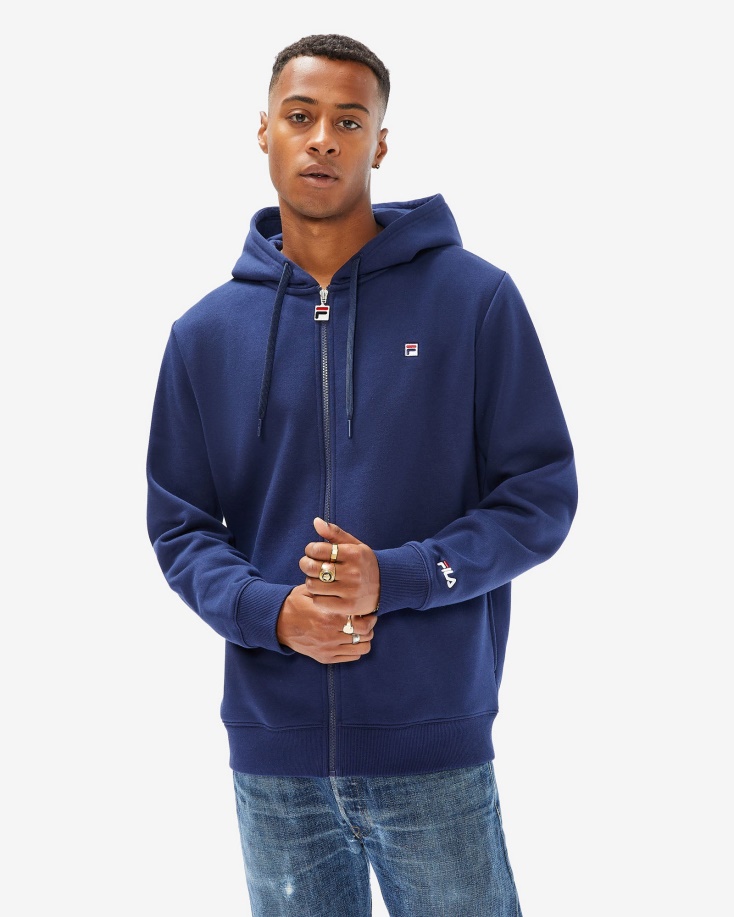 Fila Unisex Badge 2.0 φερμουάρ κουκούλα νέο Navy