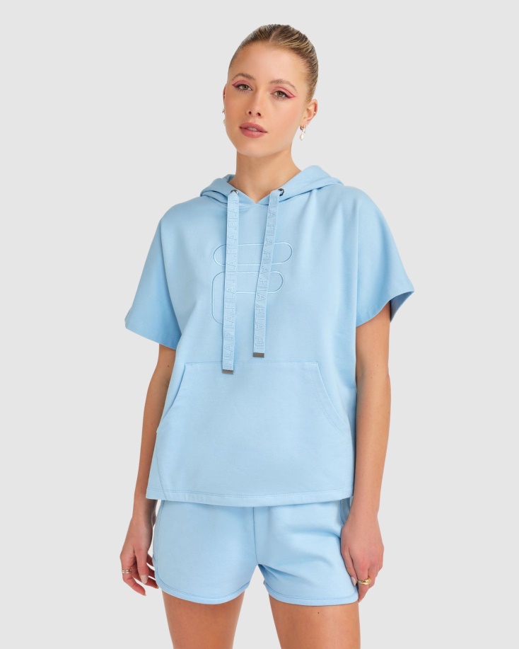 Fila γυναικεία Spencer Ss Hoody λίμνη παγετώνα