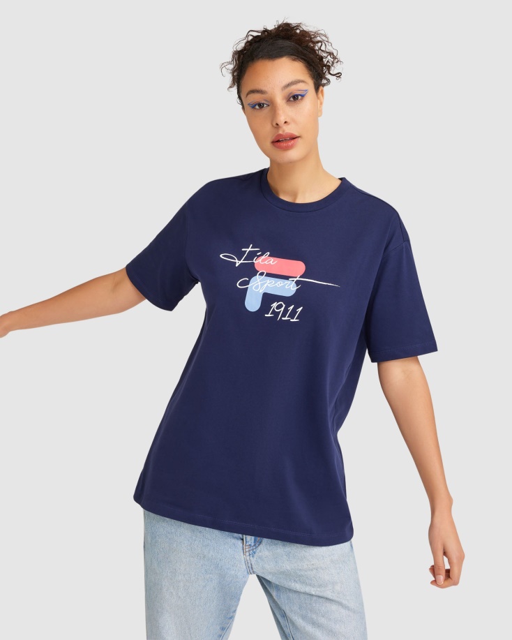 Fila New Navy γυναικείο μπλουζάκι Cinzia