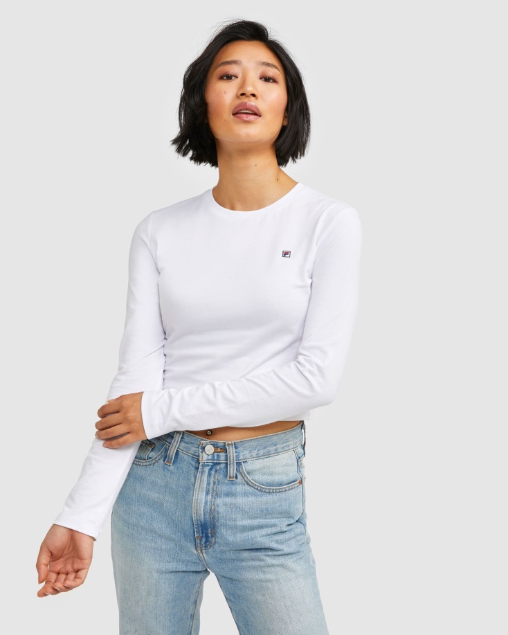 γυναικείο σήμα L/s μπλουζάκι λευκό Fila