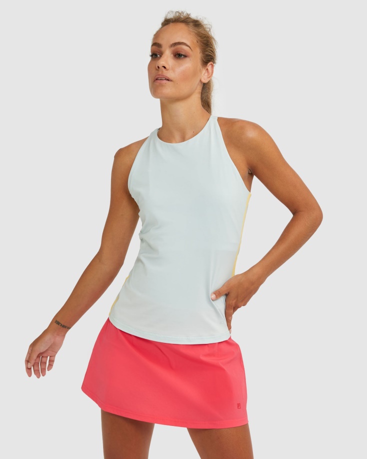 Fila ψηλός λαιμός Racerback Tank Fila γκρι/ηλιοφάνεια