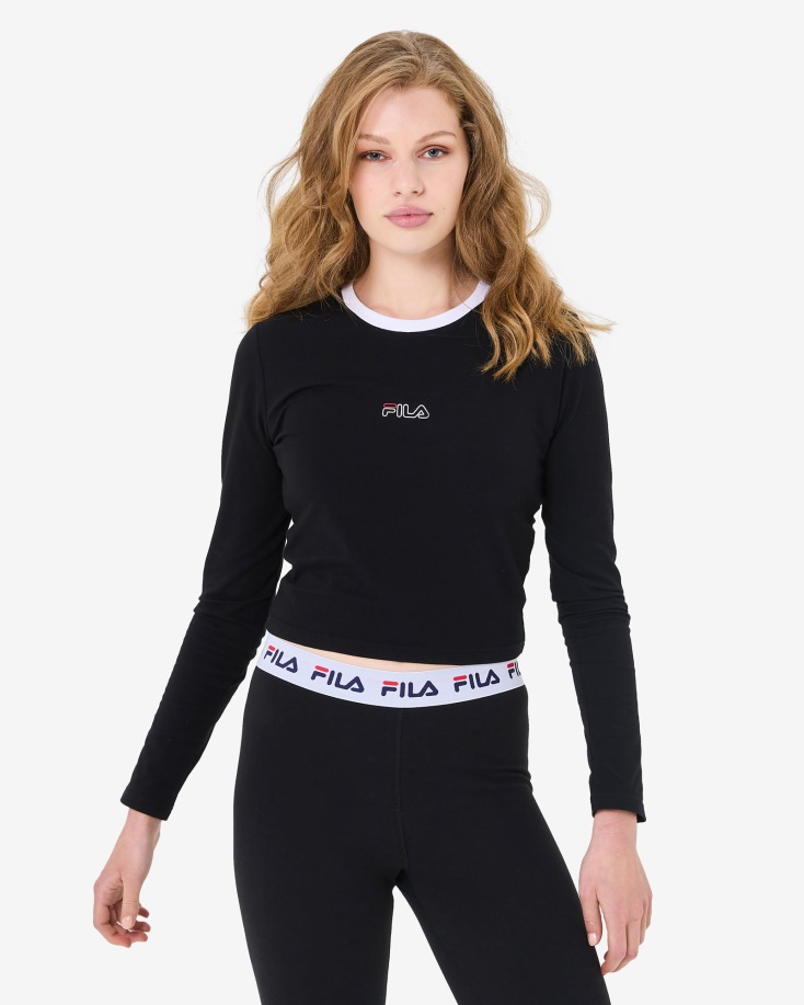 Sage Ls Tee Fila μαύρο