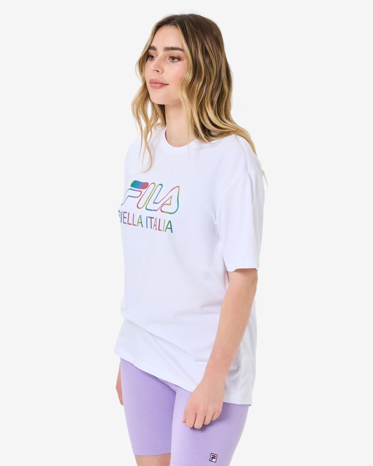 μπλουζάκι Fila White Maddy Oversized