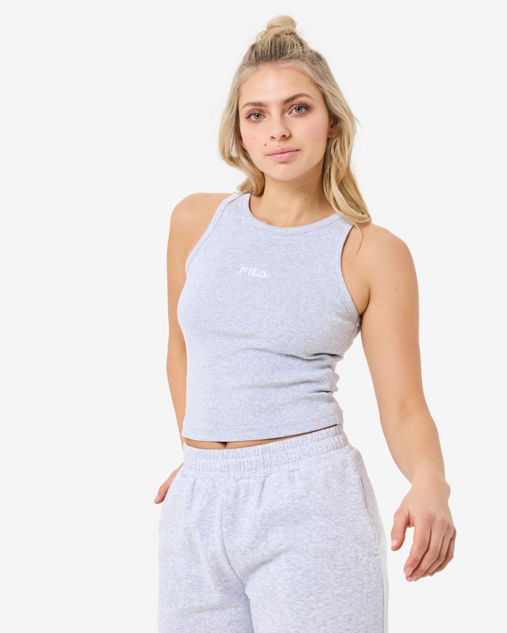 ανοιχτό γκρι Marle Marbel Rib Tank Fila