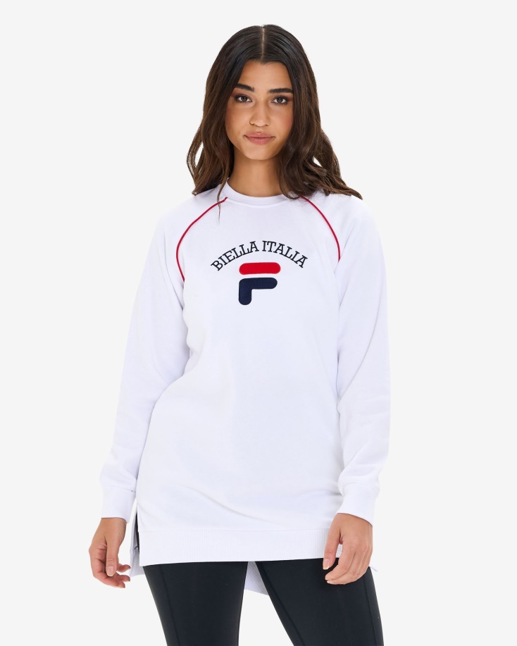 Fila γυναικείο Amara Crew τουνίκ λευκό
