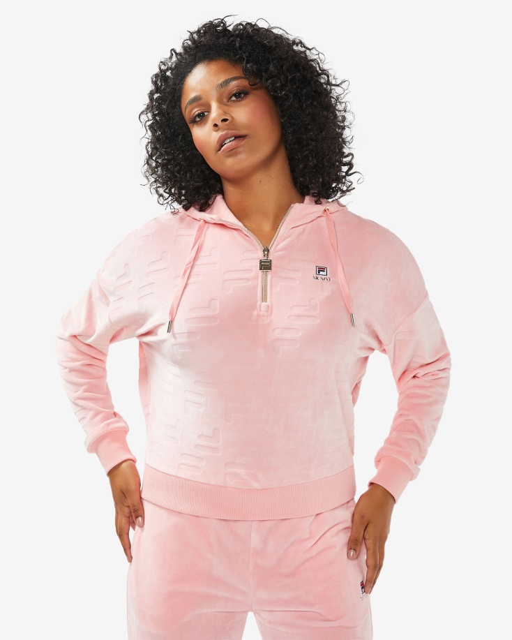 Fila γυναικεία Aspena Qtr Zip παλ τριαντάφυλλο