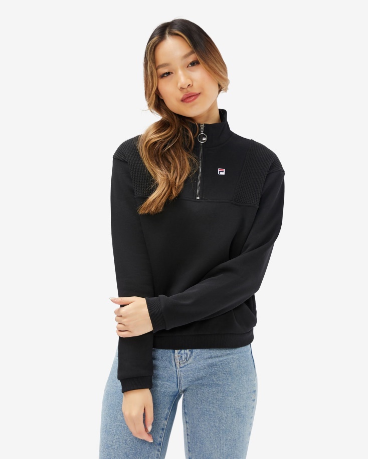 γυναικείο σήμα Qtr Zip Fila μαύρο