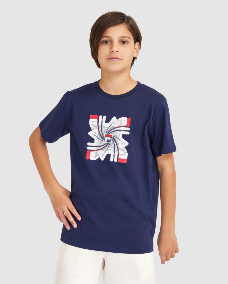 αγορίστικο μπλουζάκι Ryan New Navy Fila