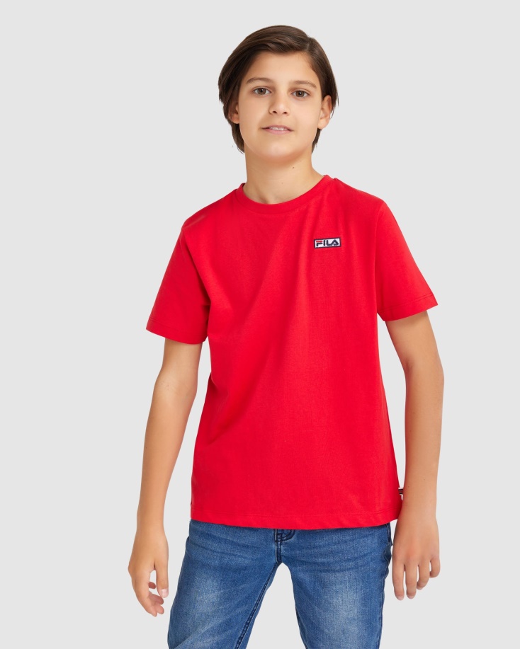 κόκκινο παιδικό μπλουζάκι Parker Fila