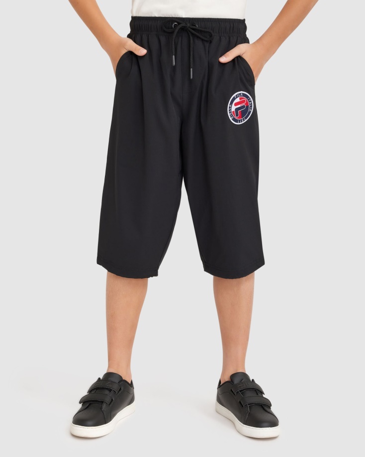 μαύρο αγορίστικο Ryan 3/4 παντελόνι Fila