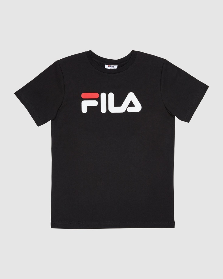μαύρο κλασικό παιδικό μπλουζάκι Fila