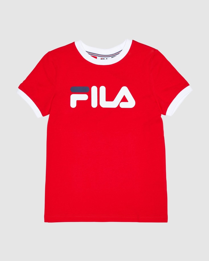 κλασικό κοριτσίστικο Ringer Tee Red Fila