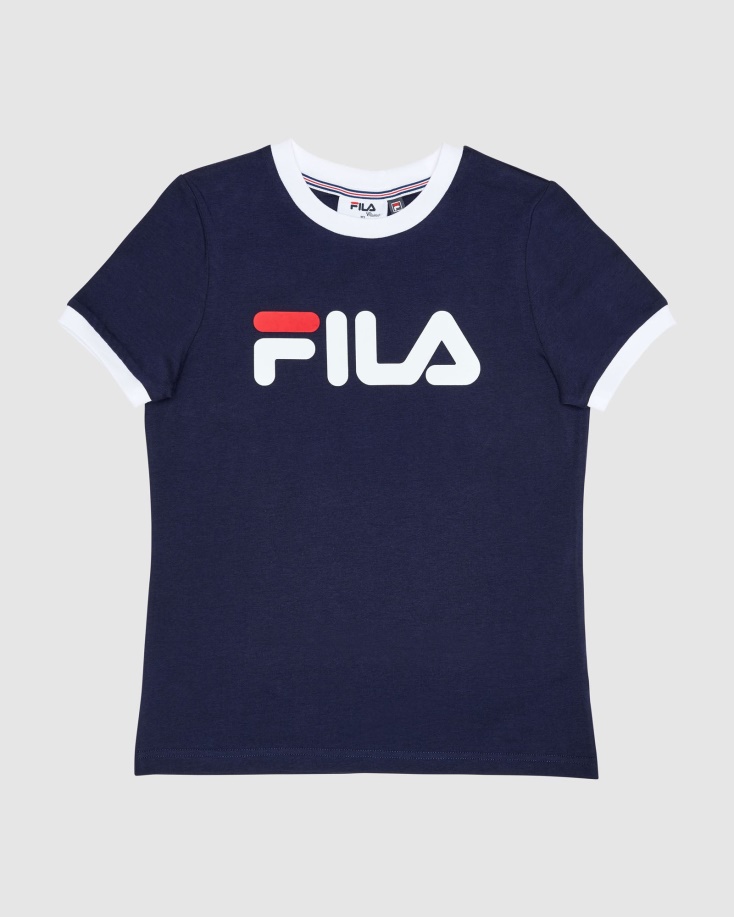 κλασικό κοριτσίστικο Ringer Tee Fila New Navy