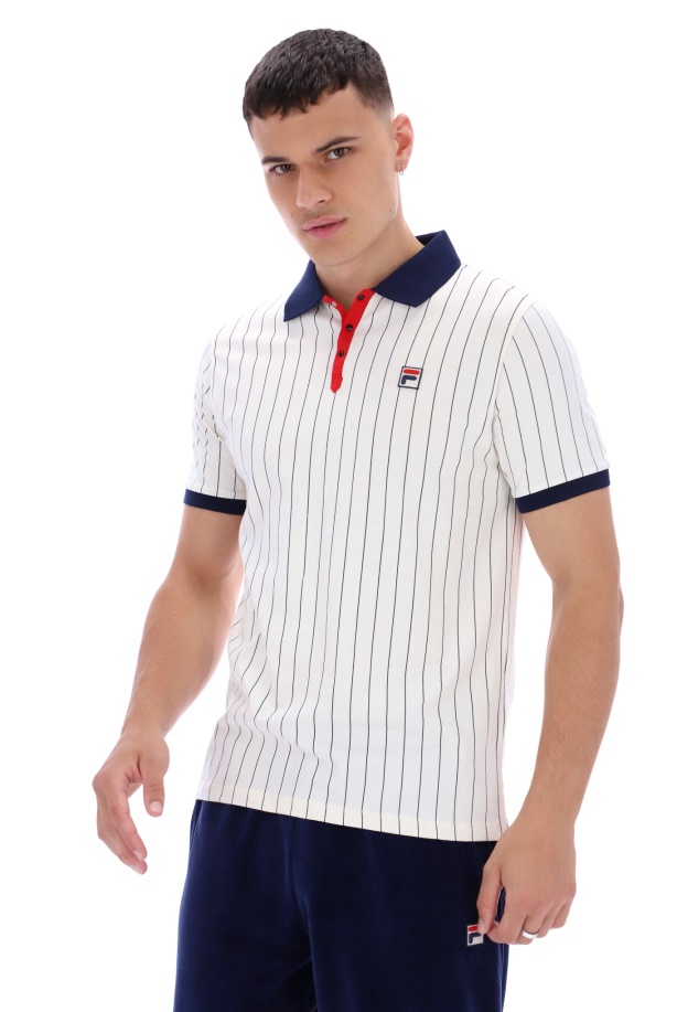 κλασικό Vintage Fila ριγέ πόλο Bb1