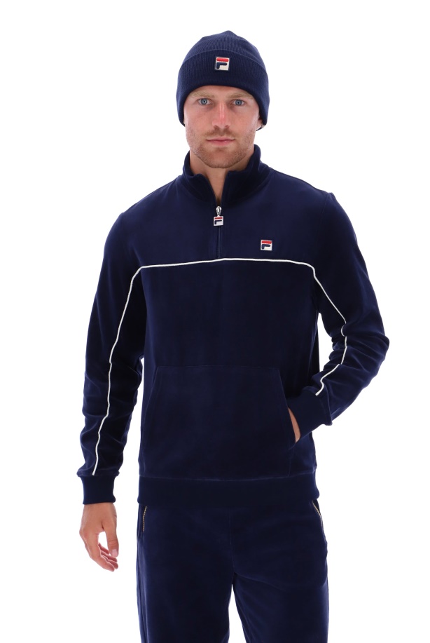 Fila Duke βελουδο φερμουάρ 1/4 με σωληνώσεις