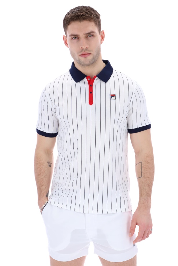 Bb1 κλασικό Vintage Fashion Fila ριγέ πόλο